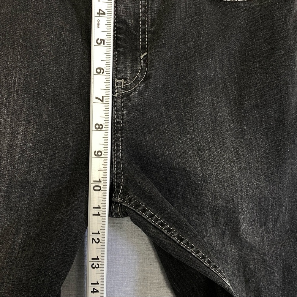 Denver Hayes Classic Jeans Mens 30W Black Denim Straight Leg Factory Fade - Picture 9 of 11